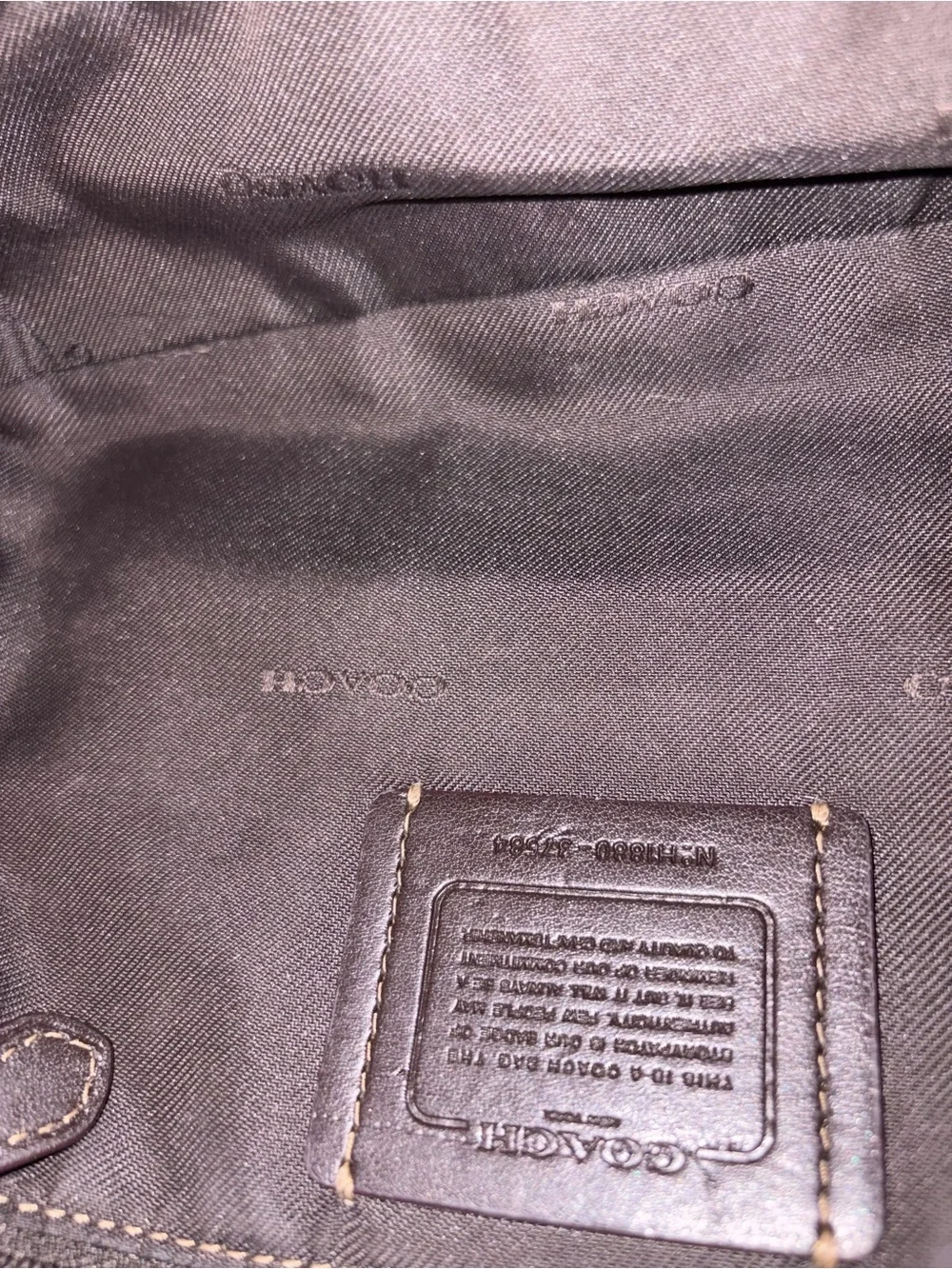 Coach Brown Signature Canvas Crossbody with Dark Brown Trim